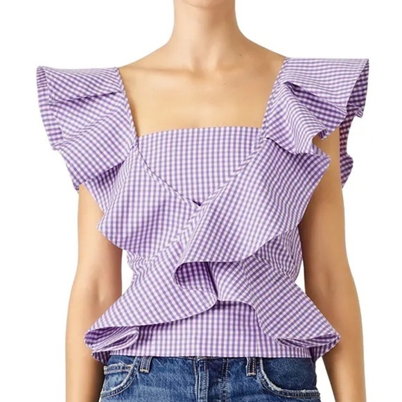 Striped Ruffle Blouse Petersyn - Picture 1 of 8